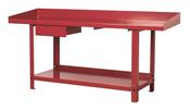 Steel Workbench with Drawer 2m image