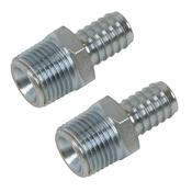 PCL Screwed Tailpiece Male 1/2"BSPT - 1/2" Hose - Pack of 2 image