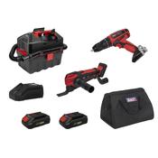 3 x SV20 Series Cordless Power Tool Vac Kit 20V - 2 Batteries