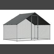 Walk-In Galvanized Steel Chicken Run with Roof Cover &amp;amp; PVC Coated Chicken Wire image
