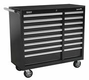 Superline PRO(R) Heavy-Duty Rollcab 16 Drawer - Black