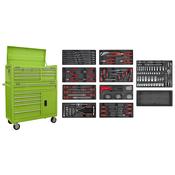 American PRO(R) Topchest &amp;amp; Rollcab Combination 15 Drawer - Green image