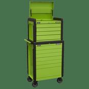 Superline PRO(R) Push-To-Open Topchest &amp;amp; Rollcab Combination 11 Drawer - Green
