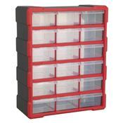 Cabinet Box 18 Drawer - Red/Black