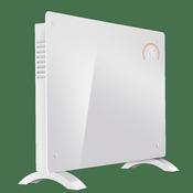 Electric Glass Panel Heater, 1500W, Thermostat Controlled 24Hr 7 Day Timer, Wi-Fi Enabled, Remote Control, White image