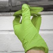 Diamond Grip Extra-Thick Nitrile Powder-Free Gloves, Hi-Vis Green, Large - Pack of 50 image