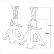 Ratchet Type Axle Stands (Pair) 3 Tonne Capacity per Stand - Hi-Vis Green image
