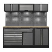 Superline PRO(R) Storage System with Pressed Wood Worktop 2.04m
