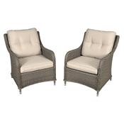 Chester Rattan Wicker Outdoor Armchairs 2pc image