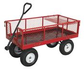 Platform Truck with Sides Pneumatic Tyres 350kg Capacity image