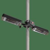 Folding Parasol/Gazebo/Patio Outdoor Infrared Heater, Two Panels, Extra Long 5M Cable, 1600W image