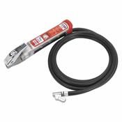 PCL Professional Tyre Inflator with 2.5m Hose &amp;amp; Clip-On Connector