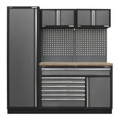 Superline PRO(R) Storage System with Pressed Wood Worktop 1.96m