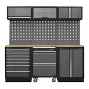 Superline PRO(R) Storage System with Pressed Wood Worktop 2.04m