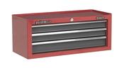 American PRO(R) Mid-Box Tool Chest 3 Drawer - Red/Grey