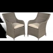 Chester Rattan Wicker Outdoor Garden Dining Chairs 2pc image