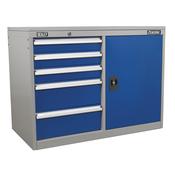 Industrial(TM) Cabinet/Workstation with 5 Drawers &amp;amp; 1 Shelf image