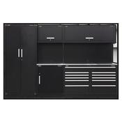 Storage System with Stainless Worktop 3.26m