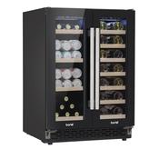 40 Bottle/120 Can Under-Counter/Freestanding Dual Zone Wine Fridge &amp;amp; Cooler 60cm image