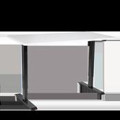 Single Motor Ultra-Quiet Adjustable-Height Electric Sit/Stand Desk - White Desktop image