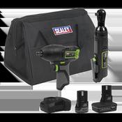 2 x SV10.8 Series Cordless Power Tool Kit 10.8V - 2 Batteries