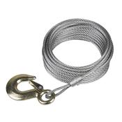 Winch Cable/Wire Rope with Forged Hook 5.1mm x 10m 1350kg Breaking Strength image