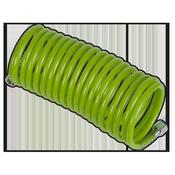 PE Coiled Air Hose with 1/4"BSP Unions 5m x 5mm - Green image