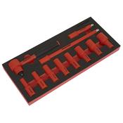 Insulated Socket Set with Tool Tray 3/8"Sq Drive 11pc - VDE Approved