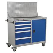 Industrial(TM) Mobile Workstation with 5 Drawers &amp;amp; 1 Shelf image