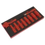 Insulated Socket Set with Tool Tray 1/2"Sq Drive 10pc - VDE Approved image