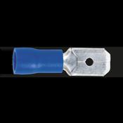 Push-On Male Terminal 6.3mm, Blue - Pack of 100 image
