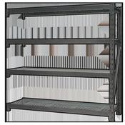 Heavy-Duty Racking Extension Pack with 4 Mesh Shelves 640kg Capacity Per Level image