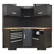 Corner Storage System with Hardwood Worktop 1.71m
