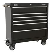 Heavy-Duty Rollcab 930mm 6 Drawer - Black