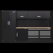 Storage System with Hardwood Worktop 3.26m