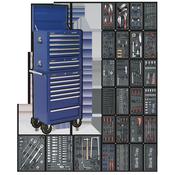 Superline PRO(R) Tool Chest Combination 14 Drawer with 1179pc Tool Kit - Blue