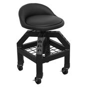 Industrial Pneumatic Creeper Stool with Adjustable Height Swivel Seat &amp;amp; Back Rest image