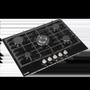 Gas Hob with 5 Cooking Zones 70cm - Black image
