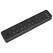 2.6m Extension Lead with USB Ports - Black image