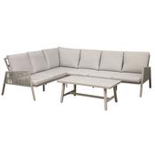 Fusion Aluminium Outdoor Corner Sofa &amp;amp; Coffee Table Set 4pc image