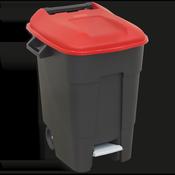 Refuse/Wheelie Bin with Foot Pedal 100L - Red image