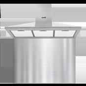Cooker Hood with Carbon Filters &amp;amp; Splashback 90cm - Stainless Steel