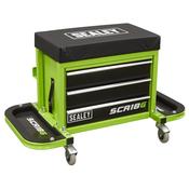 Mechanic's Utility Seat &amp;amp; Toolbox - Green image