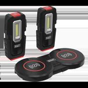 Inspection Light (x2) with Double Wireless Charging Base 3W COB &amp;amp; 1W SMD LED