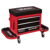 Mechanic's Utility Seat &amp;amp; Toolbox - Red image