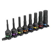 Hex Impact Socket Bit Set 1/2"Sq Drive 8pc image