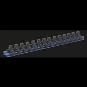 Aluminium Socket Retaining Rail with 14 Clips 1/4"Sq Drive image