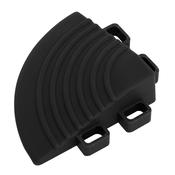 Polypropylene Floor Tile Corners 60 x 60mm, Black - Pack of 4 image