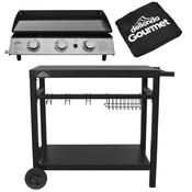 3 Burner Portable Gas Plancha, Cover &amp;amp; Trolley image