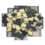 Self-Adhesive Cable Tie Mount 25 x 25mm, Black - Pack of 100 image